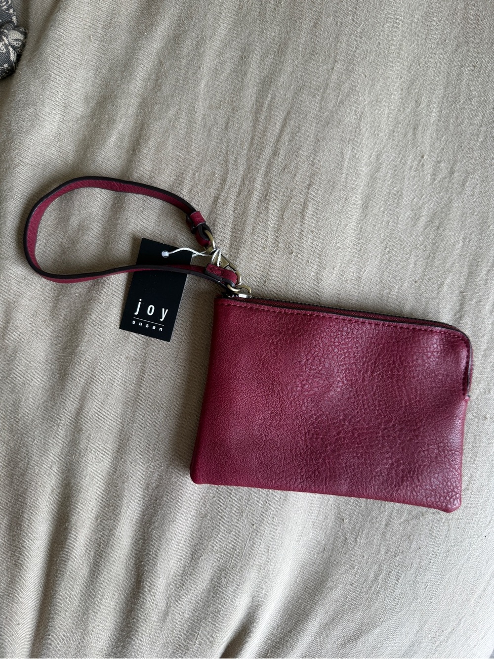 Joy Susan Leather Wristlet